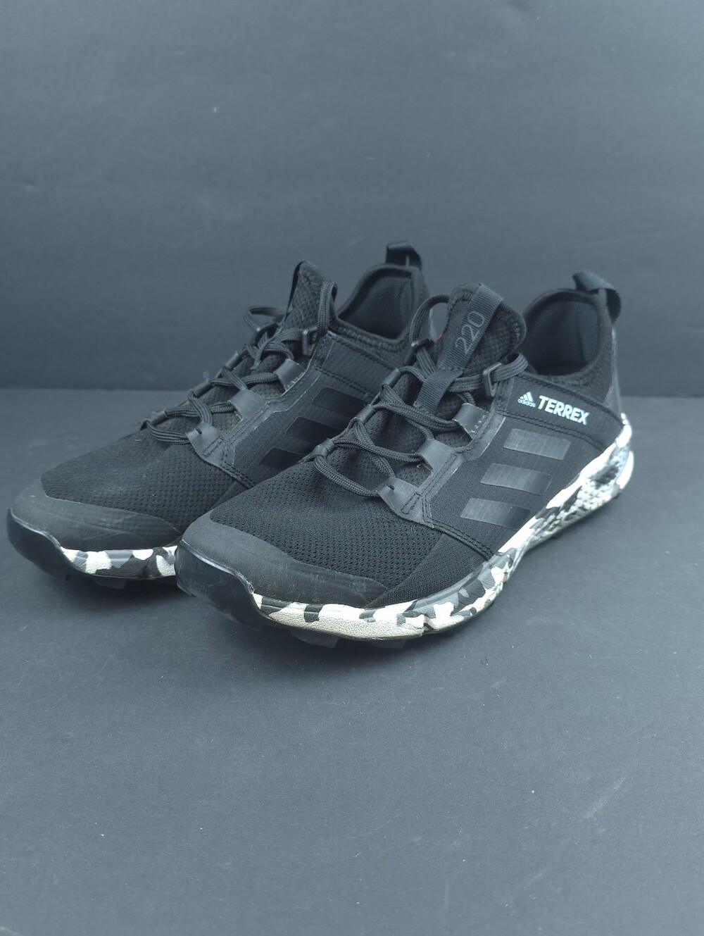 Adidas Terrex Speed 220 LD Men’s Trail Running Shoes Black Camo Sole Size 8